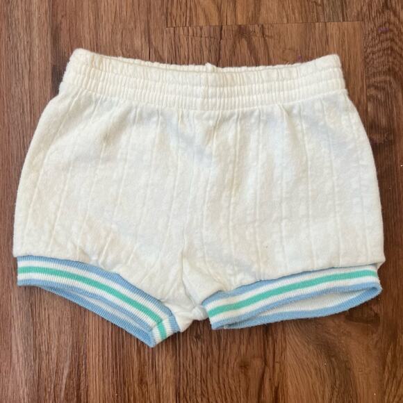 Dior Baby Dior Unisex High Waisted Knit White Blue Striped Bloomer Shorts Sz 2T - Picture 8 of 8
